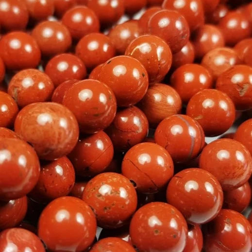 red jasper beaded bracelet