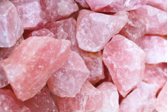 raw rose quartz