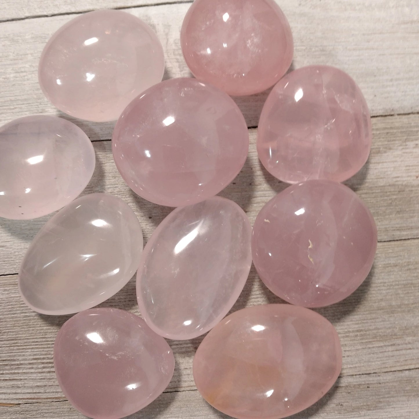 rose quartz palm stones