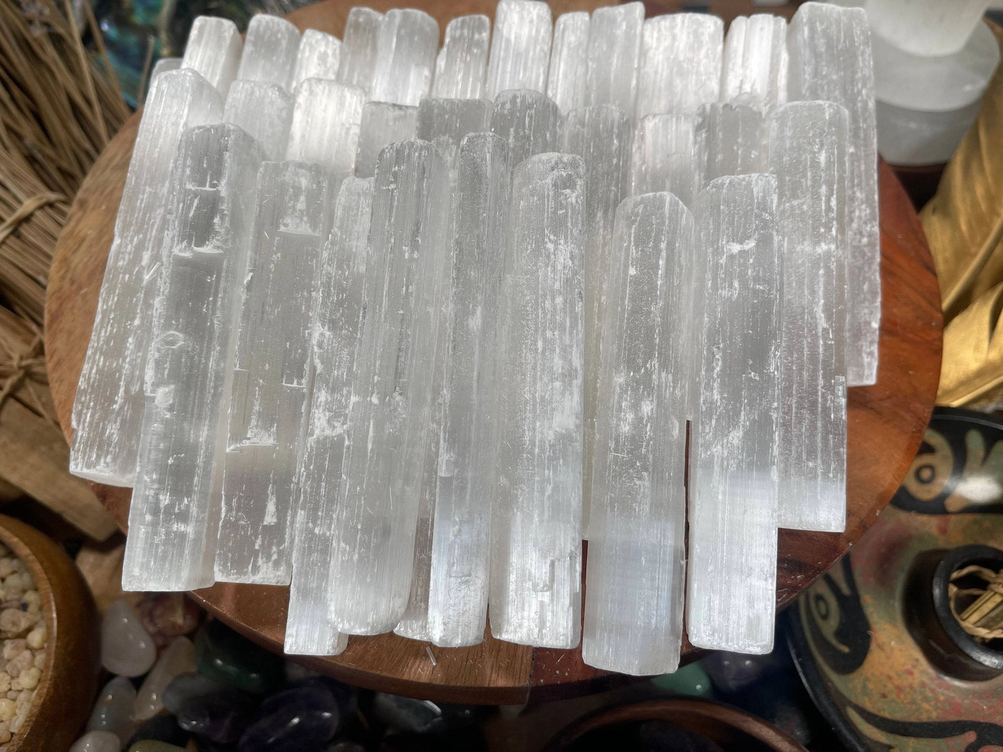 selenite wands (raw)