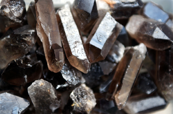 smoky quartz points