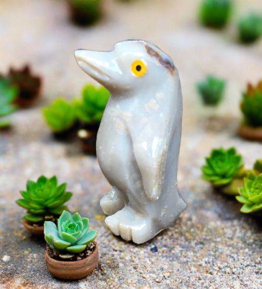 penguin soapstone figurine