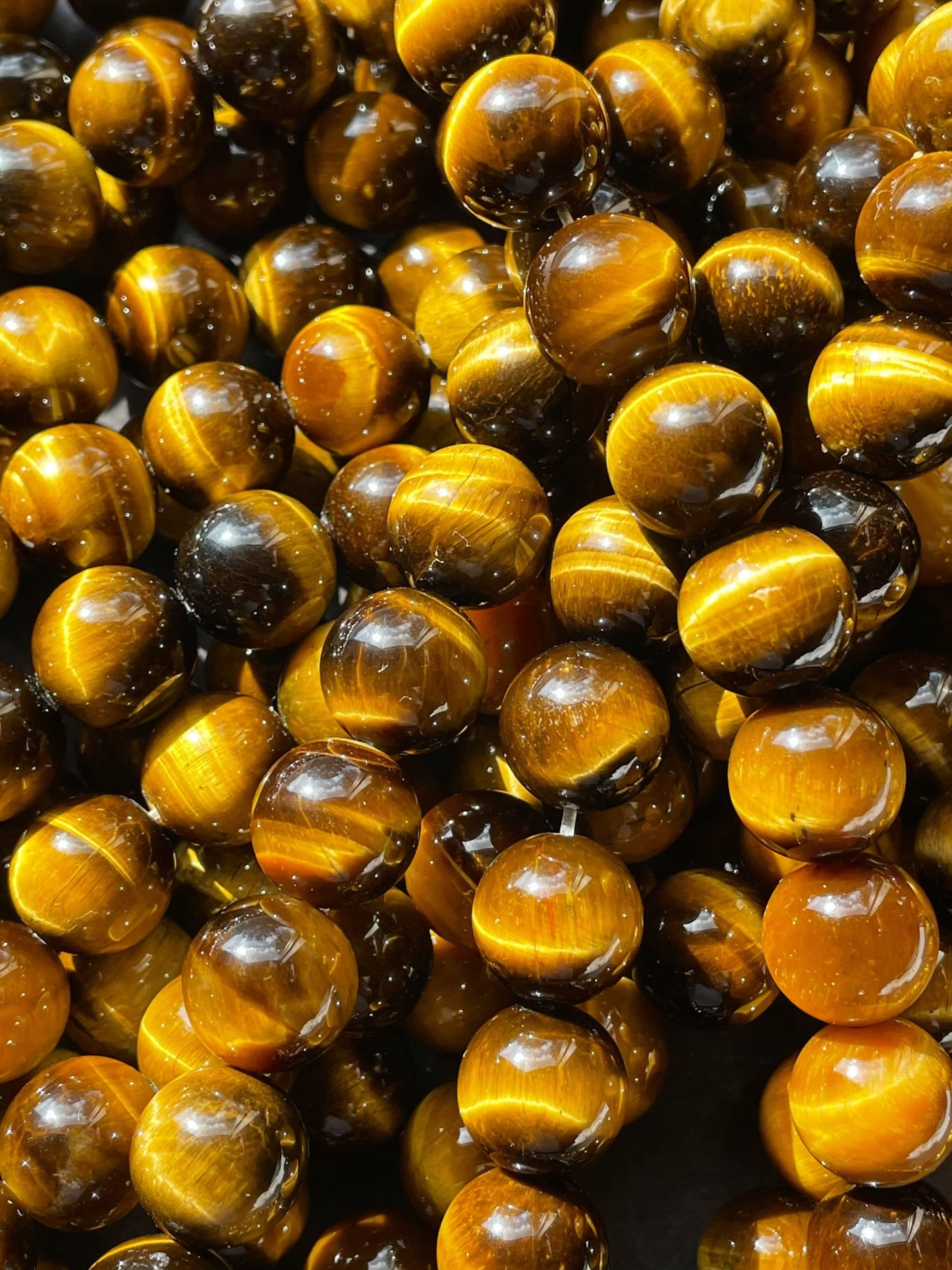 tiger's eye beaded bracelet