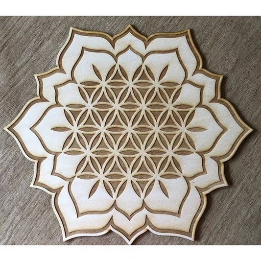 Flower of Life Lotus Crystal Grid