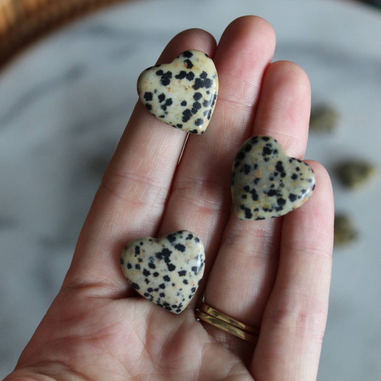 Dalmatian jasper heart